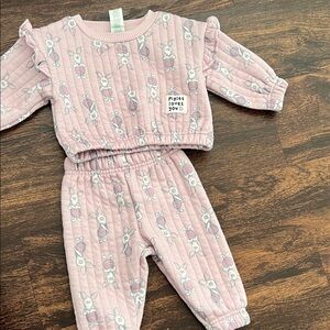 Disney Pink Quilted Baby Top with Piglet Print
